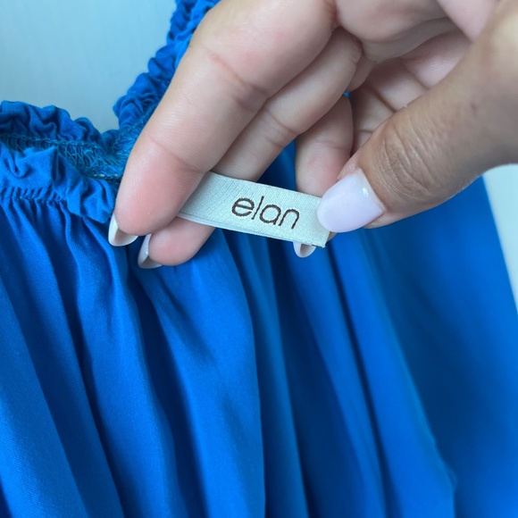 Elan Royal Blue Flowy Off-Shoulder Top with Ruffle Sleeves – One Size - Picture 5 of 7